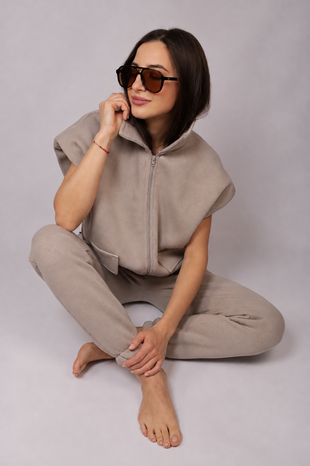 Komplet dresowy taupe