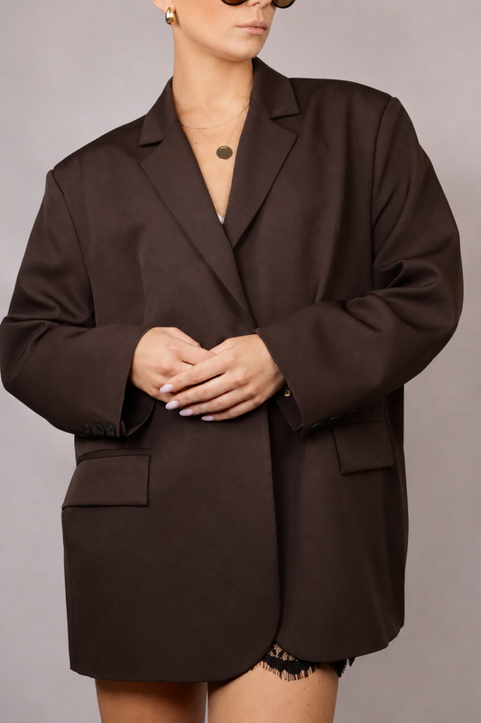Marynarka czekoladowa
