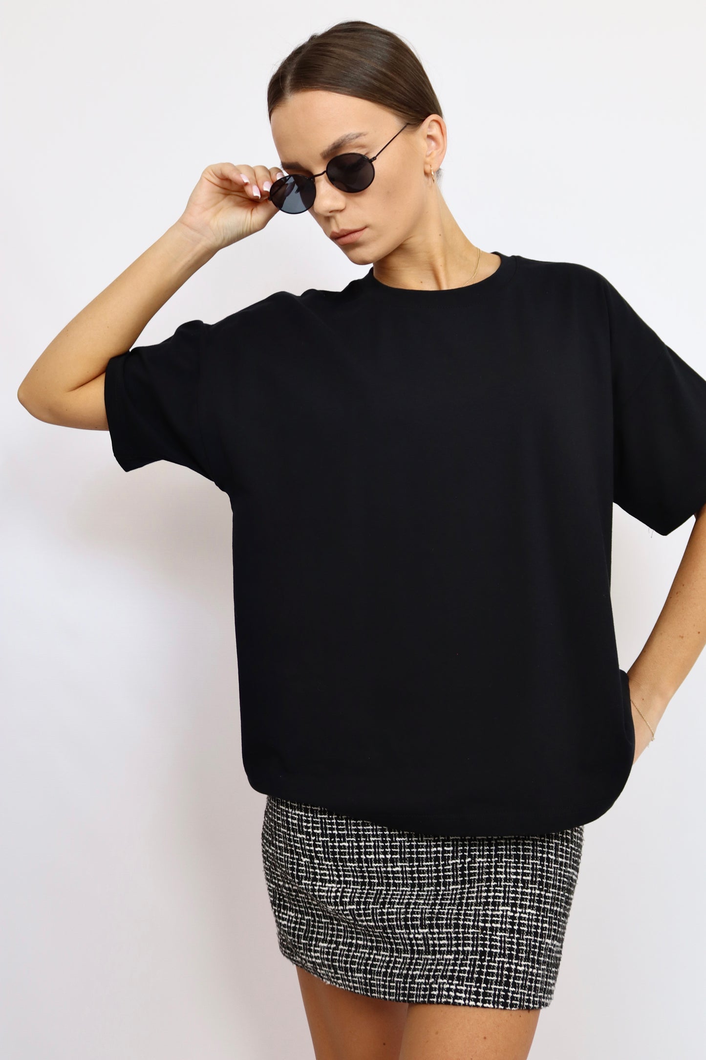 t-shirt bawełniany w czarnym kolorze