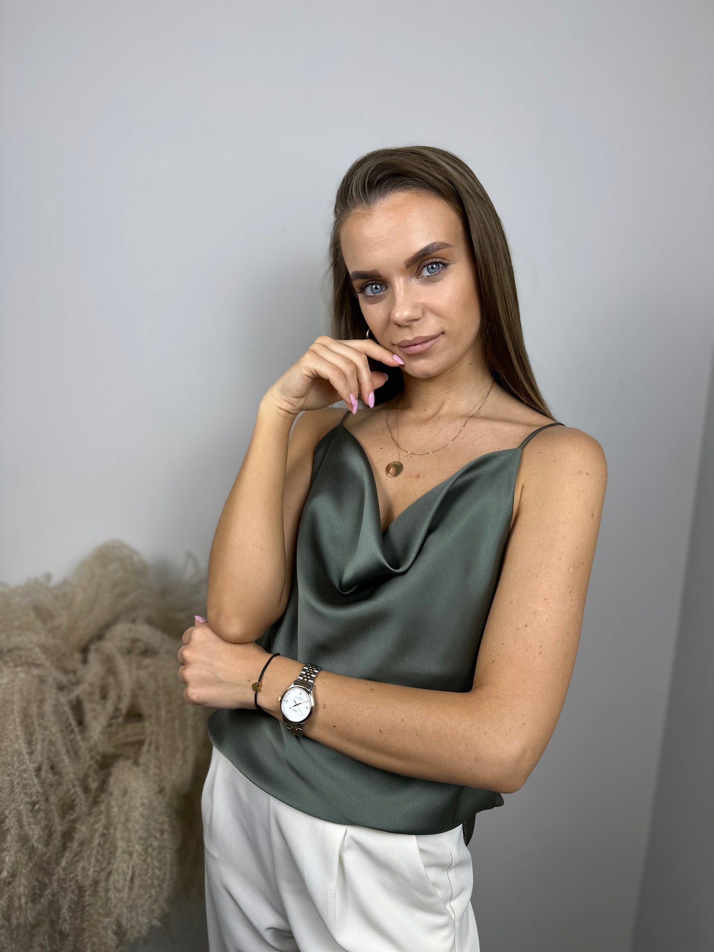 satynowy top 